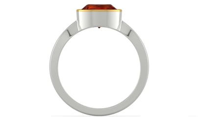 GoldCap Hessonite Garnet Ring Rare Quality (R9)