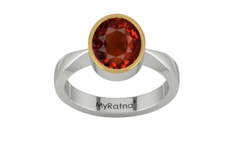 GoldCap Hessonite Garnet Ring Rare Quality (R9)