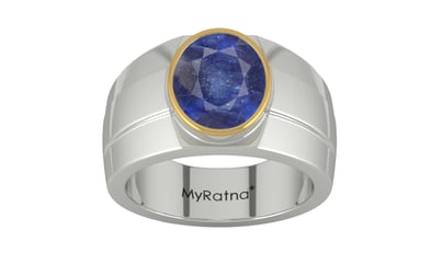 Goldcap Thailand Blue Sapphire Ring Fine Quality (R1)