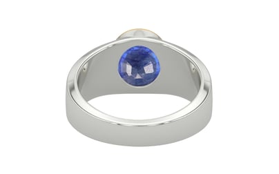 Goldcap Thailand Blue Sapphire Ring Fine Quality (R10)