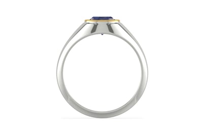 Goldcap Thailand Blue Sapphire Ring Fine Quality (R12)