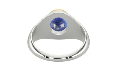 Goldcap Thailand Blue Sapphire Ring Fine Quality (R12)