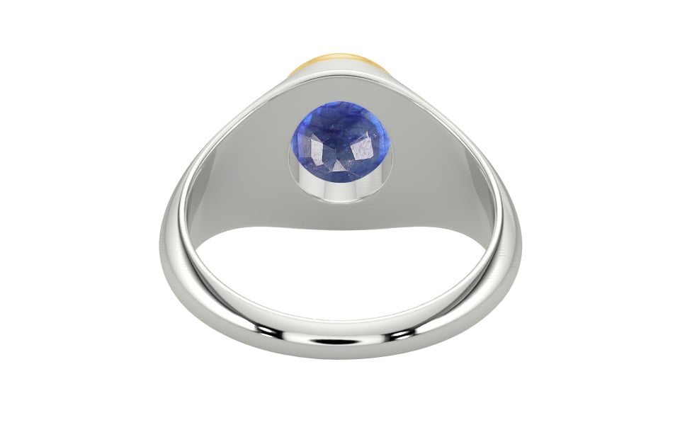 Goldcap Thailand Blue Sapphire Ring Fine Quality (R12)