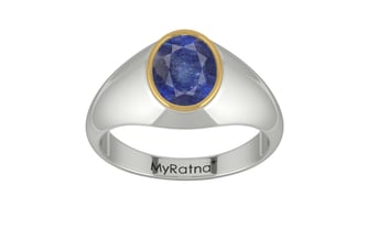 Goldcap Thailand Blue Sapphire Ring Fine Quality (R12)