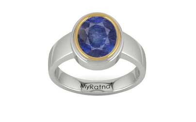 Goldcap Thailand Blue Sapphire Ring Fine Quality (R3)