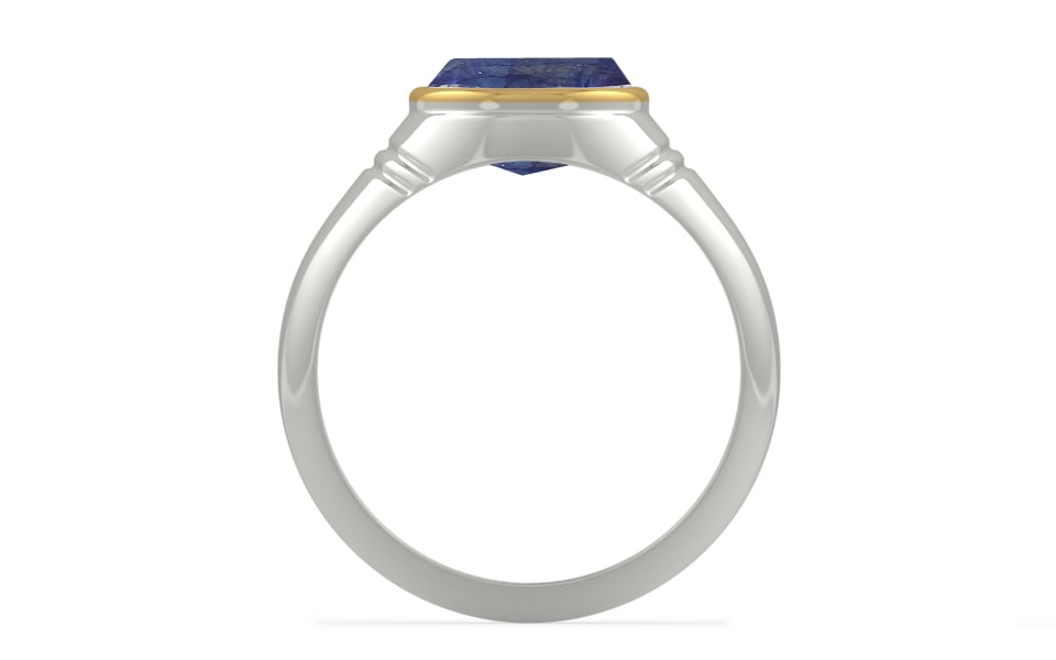 Goldcap Thailand Blue Sapphire Ring Fine Quality (R7)