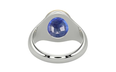 Goldcap Thailand Blue Sapphire Ring Fine Quality (R7)