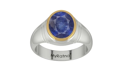 Goldcap Thailand Blue Sapphire Ring Fine Quality (R7)