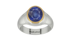 Goldcap Thailand Blue Sapphire Ring Fine Quality (R7)