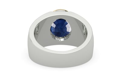 Goldcap Thailand Blue Sapphire Ring Limited Quality (R1)