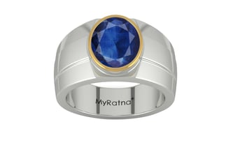 Goldcap Thailand Blue Sapphire Ring Limited Quality (R1)