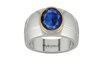 Goldcap Thailand Blue Sapphire Ring Limited Quality (R1)