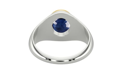 Goldcap Thailand Blue Sapphire Ring Limited Quality (R12)