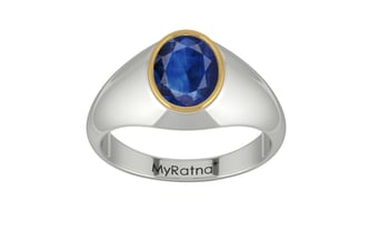 Goldcap Thailand Blue Sapphire Ring Limited Quality (R12)