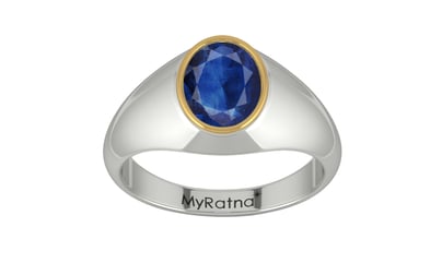 Goldcap Thailand Blue Sapphire Ring Limited Quality (R12)