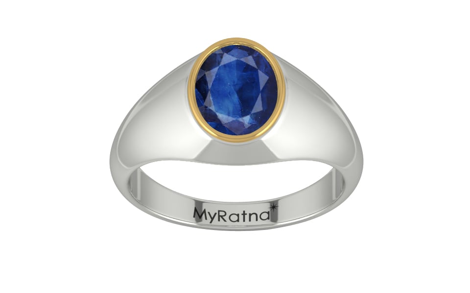 Goldcap Thailand Blue Sapphire Ring Limited Quality (R12)