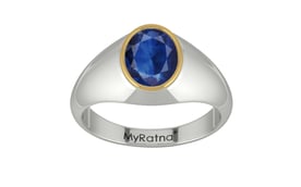 Goldcap Thailand Blue Sapphire Ring Limited Quality (R12)