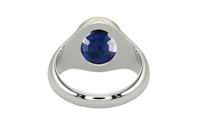 Goldcap Thailand Blue Sapphire Ring Limited Quality (R7)