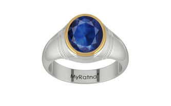 Goldcap Thailand Blue Sapphire Ring Limited Quality (R7)