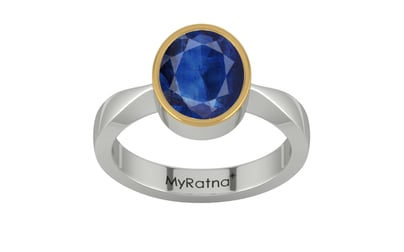 Goldcap Thailand Blue Sapphire Ring Limited Quality (R9)