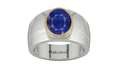 Goldcap Thailand Blue Sapphire Ring Prime Quality (R1)