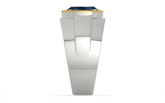 Goldcap Thailand Blue Sapphire Ring Rare Quality (R1)