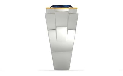 Goldcap Thailand Blue Sapphire Ring Rare Quality (R1)