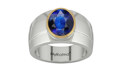 Goldcap Thailand Blue Sapphire Ring Rare Quality (R1)