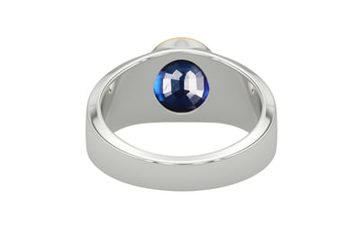 Goldcap Thailand Blue Sapphire Ring Rare Quality (R10)