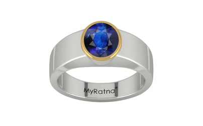 Goldcap Thailand Blue Sapphire Ring Rare Quality (R10)