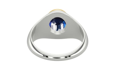 Goldcap Thailand Blue Sapphire Ring Rare Quality (R12)