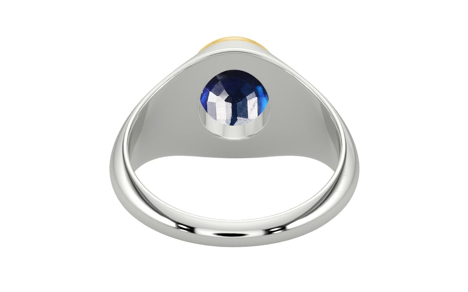 Goldcap Thailand Blue Sapphire Ring Rare Quality (R12)