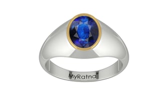 Goldcap Thailand Blue Sapphire Ring Rare Quality (R12)