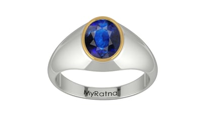 Goldcap Thailand Blue Sapphire Ring Rare Quality (R12)