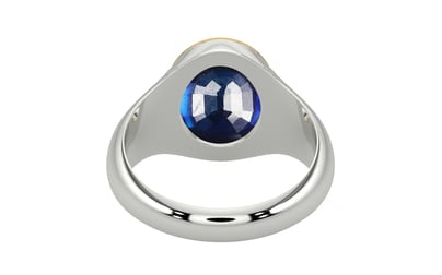 Goldcap Thailand Blue Sapphire Ring Rare Quality (R7)