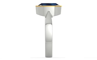 Goldcap Thailand Blue Sapphire Ring Rare Quality (R9)