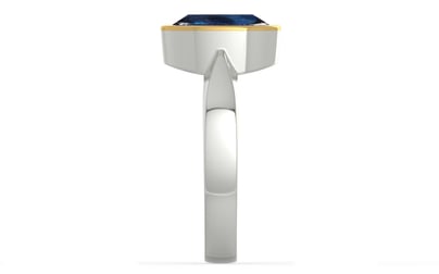 Goldcap Thailand Blue Sapphire Ring Rare Quality (R9)