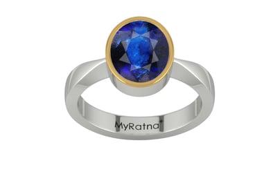 Goldcap Thailand Blue Sapphire Ring Rare Quality (R9)