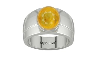 Goldcap Thailand Yellow Sapphire Ring Fine Quality (R1)