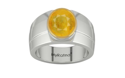 Goldcap Thailand Yellow Sapphire Ring Fine Quality (R1)