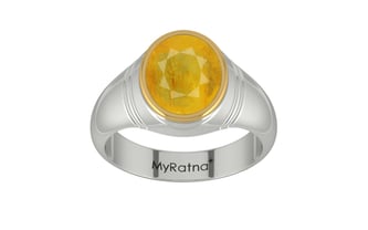 Goldcap Thailand Yellow Sapphire Ring Fine Quality (R7)