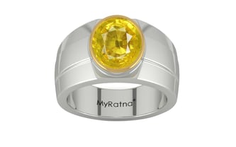 Goldcap Thailand Yellow Sapphire Ring Limited Quality (R1)