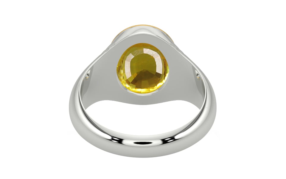 Goldcap Thailand Yellow Sapphire Ring Limited Quality (R7)