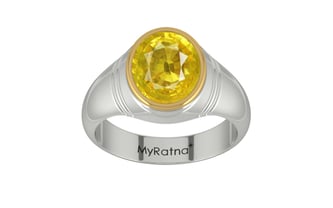 Goldcap Thailand Yellow Sapphire Ring Limited Quality (R7)