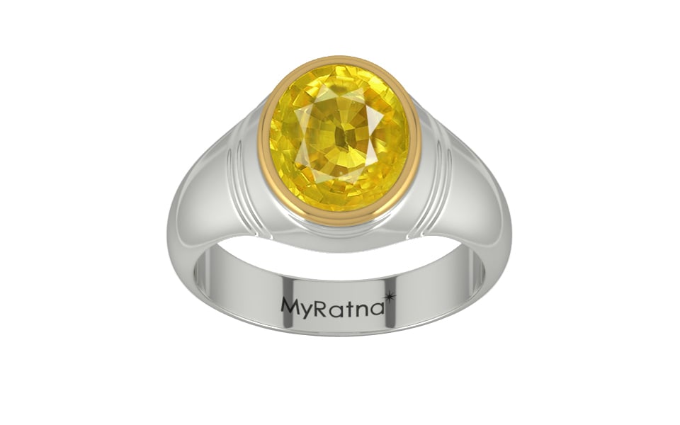 Goldcap Thailand Yellow Sapphire Ring Limited Quality (R7)