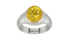 Goldcap Thailand Yellow Sapphire Ring Limited Quality (R7)