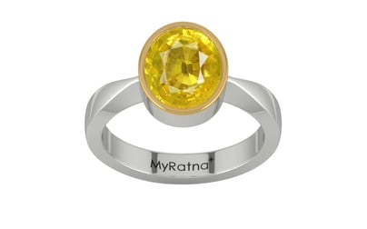 GoldCap Thailand Yellow Sapphire Ring Limited Quality (R9)