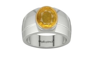 Goldcap Thailand Yellow Sapphire Ring Prime Quality (R1)