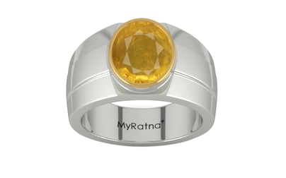 Goldcap Thailand Yellow Sapphire Ring Prime Quality (R1)