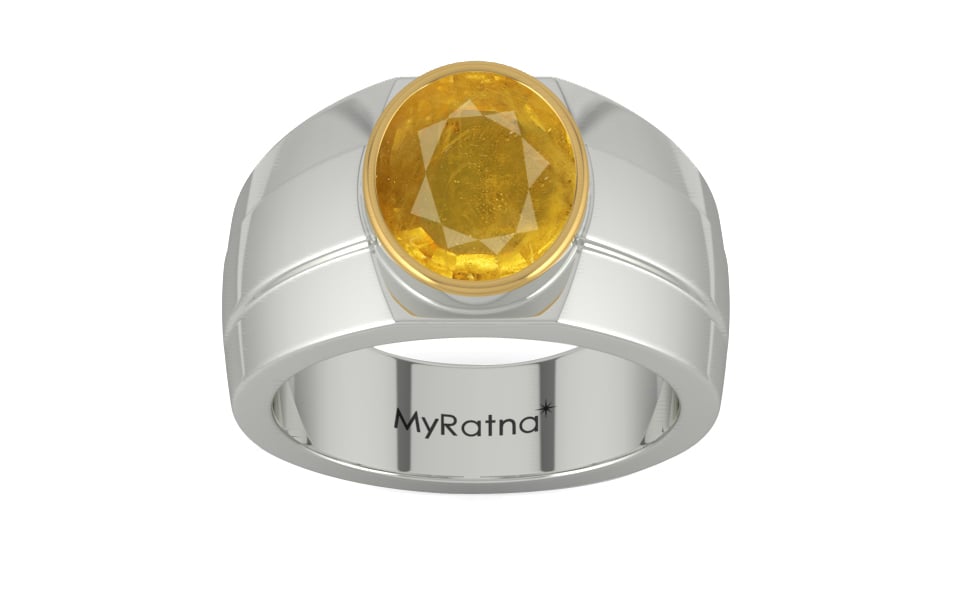 Goldcap Thailand Yellow Sapphire Ring Prime Quality (R1)